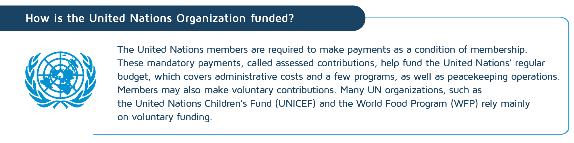 How is the United Nations funded?