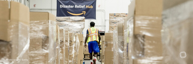 IOM supports launch of key partner Amazon’s emergency disaster relief hub